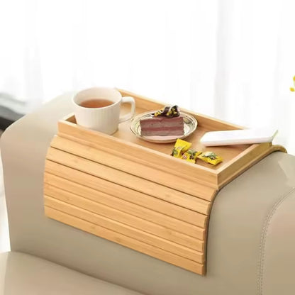 MysaTray™ | Armstödsbricka i bambu med halkskydd (utan mugghållare)
